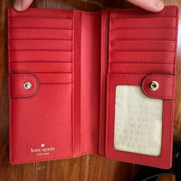 Kate Spade Red Bifold Wallet - Picture 2 of 3